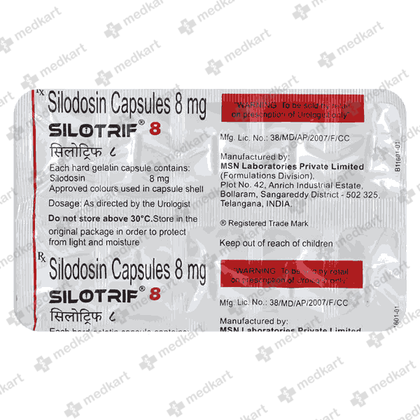 SILOTRIF 8MG CAPSULE 10'S