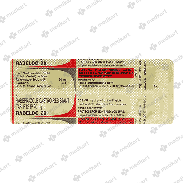 RABELOC 20MG TABLET 10'S