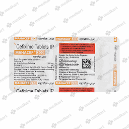 MAHACEF 200MG TABLET 10'S