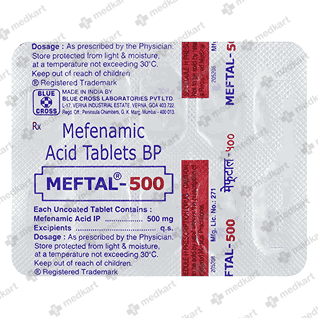 MEFTAL 500MG TABLET 10'S