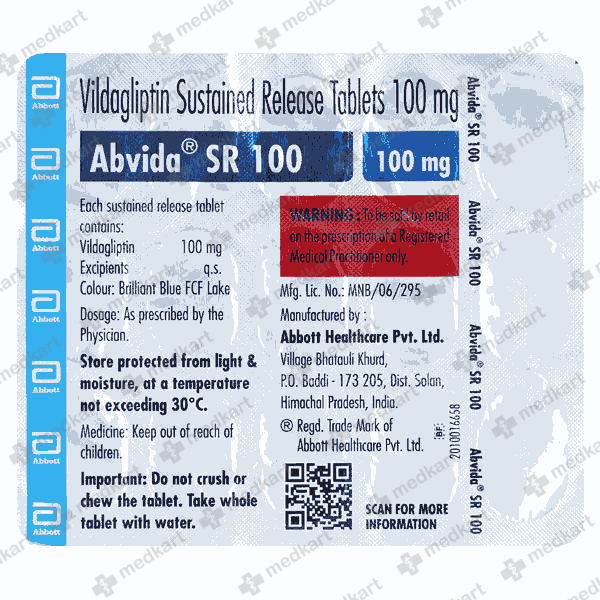 ABVIDA SR 100MG TABLET 15'S