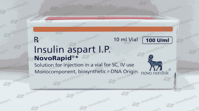 NOVORAPID 100IU VIAL 10 ML