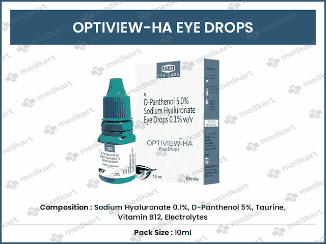 OPTIVIEW HA EYE DROPS 10 ML