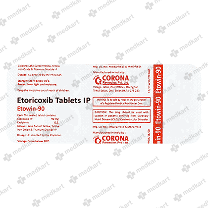 ETOWIN 90MG TABLET 10'S