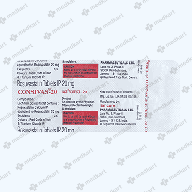 CONSIVAS 20MG TABLET 10'S