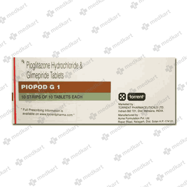 PIOPOD G 1MG TABLET 10'S