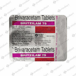 BRITZILAM 75MG TABLET 14'S