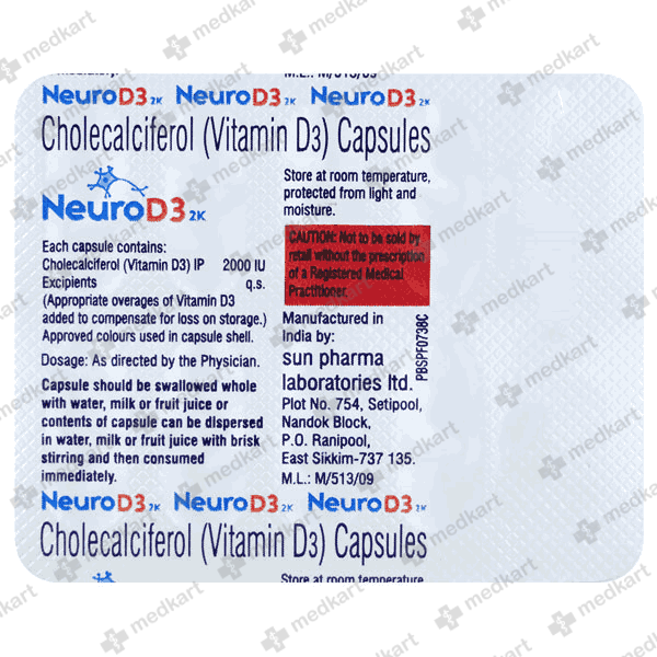 NEURO D3 2K CAPSULE 10'S