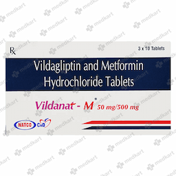 VILDANAT M 50/500 TABLET 10'S