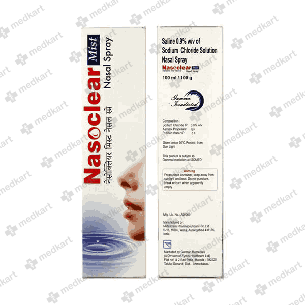 NASOCLEAR MIST NASAL SPRAY 100 ML