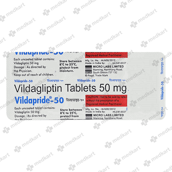 VILDAPRIDE 50MG TABLET 10'S