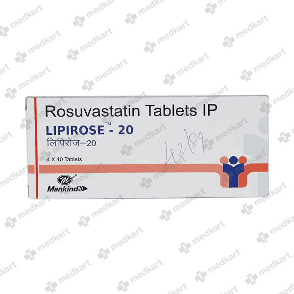 LIPIROSE 20MG TABLET 10'S