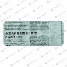 ENTAVIR 1MG TABLET 10'S