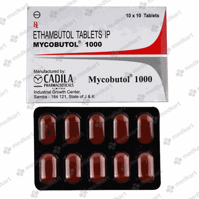 MYCOBUTOL 1000MG TABLET 10'S