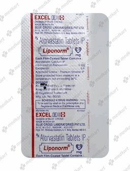 LIPONORM 5MG TABLET 10'S