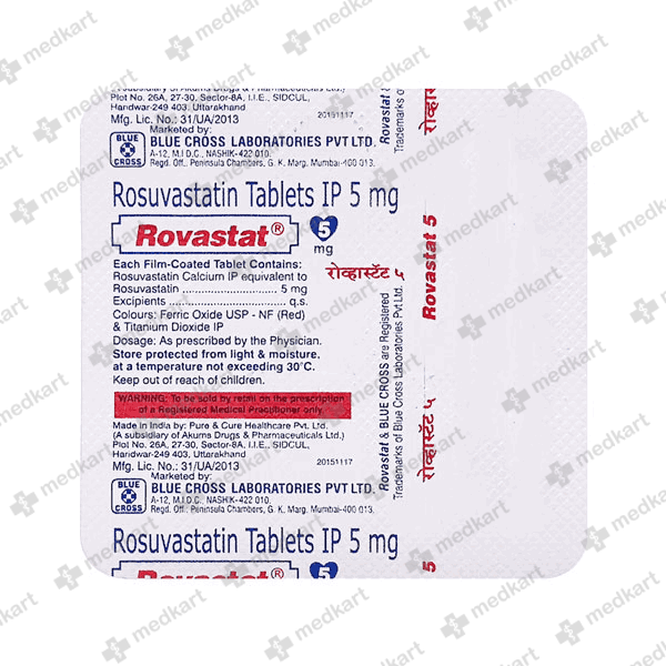 ROVASTAT 5MG TABLET 15'S