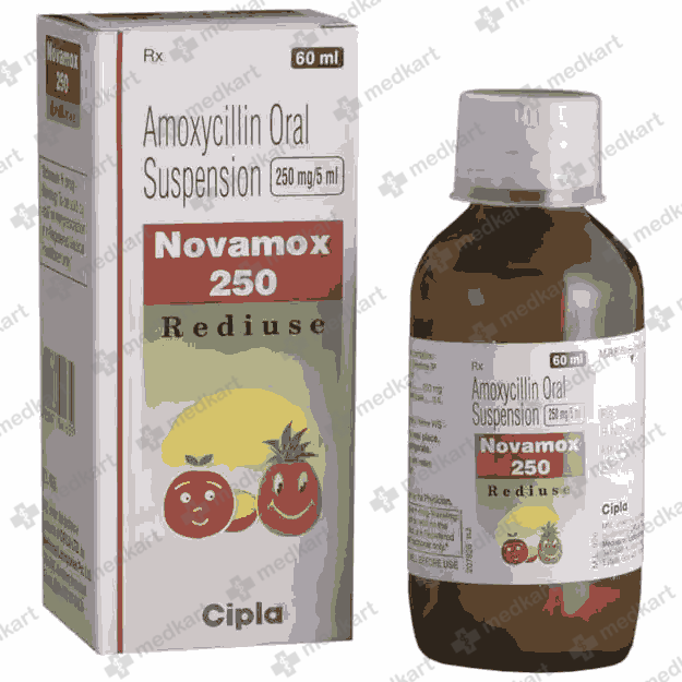 NOVAMOX 250MG REDIUSE SUSPENSION 60 ML