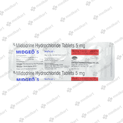 MIDGEO 5MG TABLET 10'S