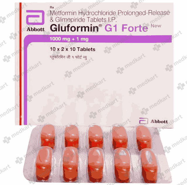 GLUFORMIN G 1MG FORTE TABLET 15'S