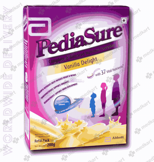 PEDIASURE VANILLA REFIL POWDER 200 GM