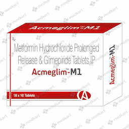 ACMEGLIM M 1MG TABLET 10'S