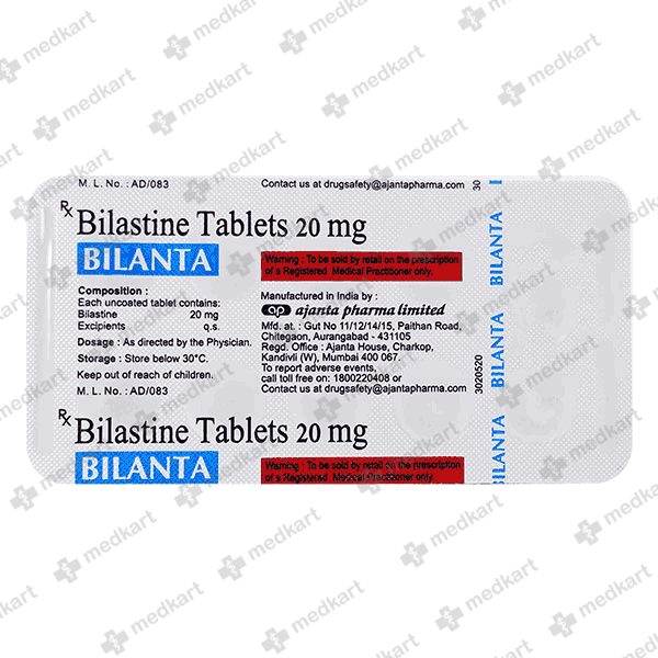 BILANTA 20MG TABLET 10'S