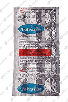 TELVAS 80MG TABLET 10'S