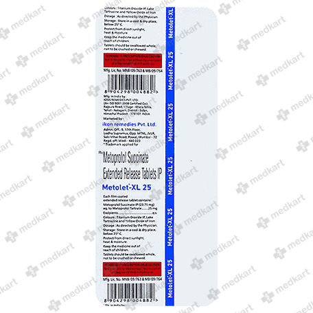 METOLEN XL 25MG TABLET 10'S