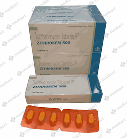 ZITHROKEM 500MG TABLET 3'S