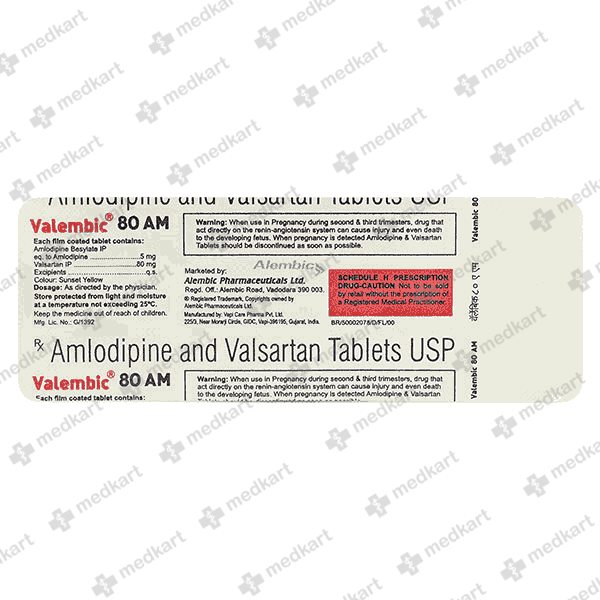 VALEMBIC AM 80MG TABLET 10'S