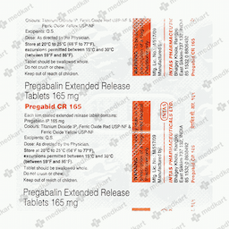 PREGABID CR 165MG TABLET 10'S