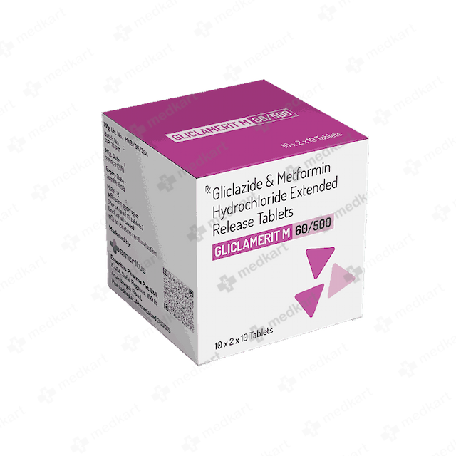 GLICLAMERIT M 60/500MG TABLET 10'S