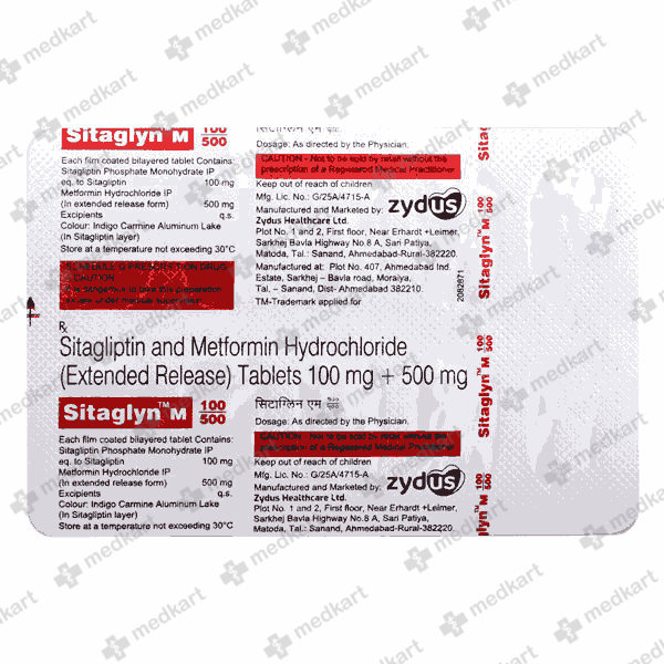 SITAGLYN M 100/500MG TABLET 10'S