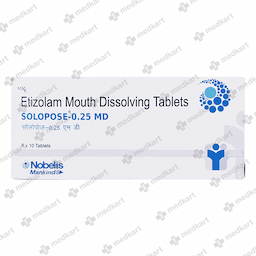 SOLOPOSE MD 0.25MG TABLET 10'S