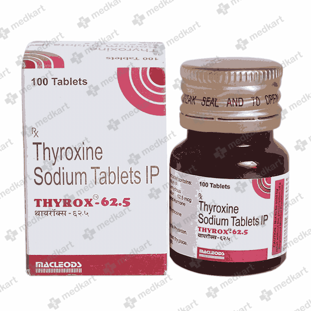 THYROX 62.5MCG TABLET 100'S