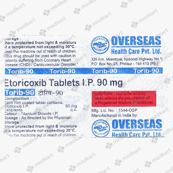 TORIB 90MG TABLET 10'S