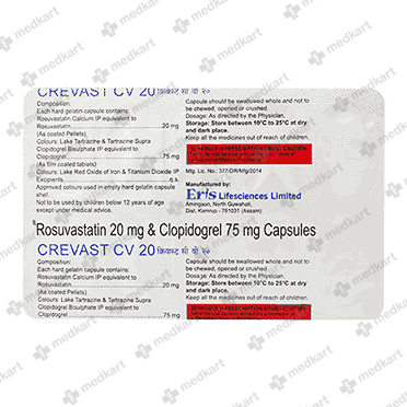 CREVAST CV 20MG CAPSULE 10'S