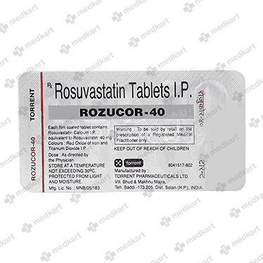 ROZUCOR 40MG TABLET 10'S