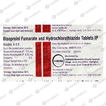 BISOBIS H 2.5/6.25MG TABLET 10'S