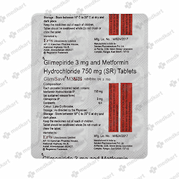 GLIMISAVE M 3/750MG TABLET 15'S