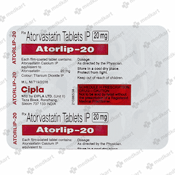 ATORLIP 20MG TABLET 15'S