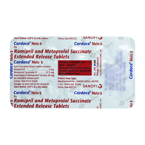 CARDACE METO 5MG TABLET 10'S