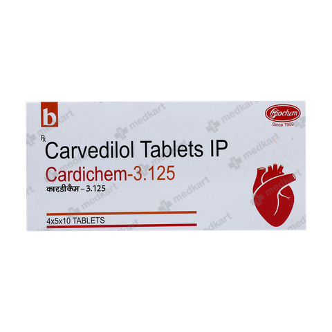 CARDICHEM 3.125MG TABLET 10'S