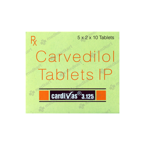 CARDIVAS 3.125MG TABLET 10'S