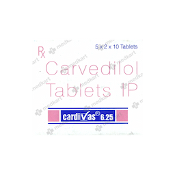 CARDIVAS 6.25MG TABLET 10'S