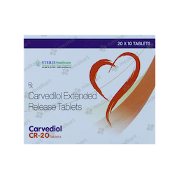 CARVEDIOL CR 20MG TABLET 10'S