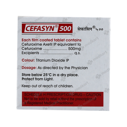 CEFASYN 500MG TABLET 4'S