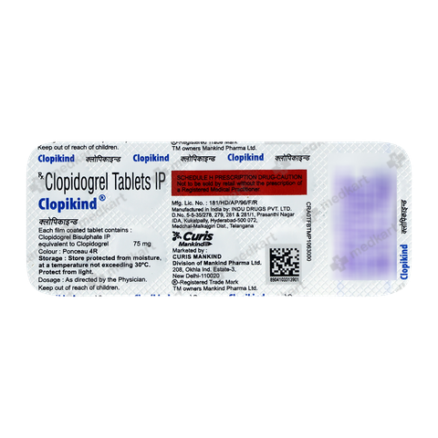 CLOPIKIND 75MG TABLET 10'S