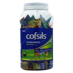 COFSILS ASSORTED COUGH DROPS JAR 210'S