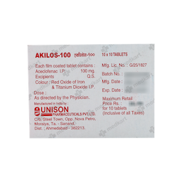 AKILOS 100MG TABLET 10'S